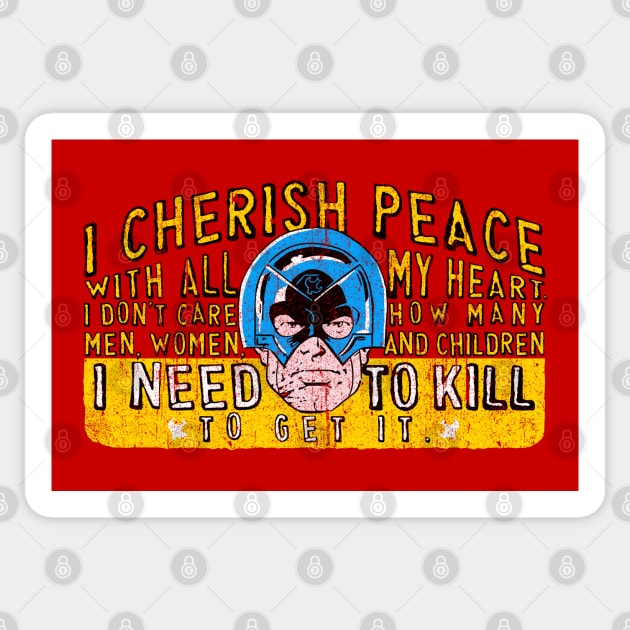 I Cherish Peace Sticker by huckblade